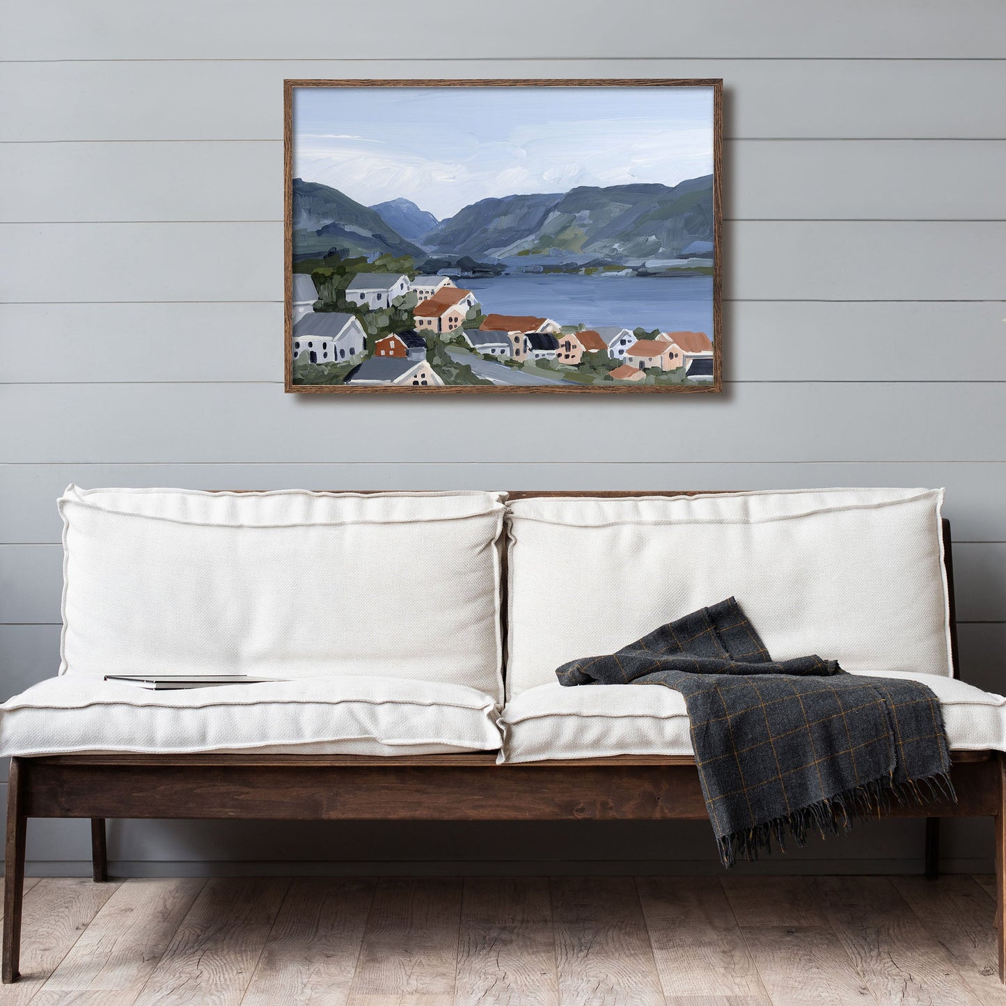 ’Honeymooning’ Art Print - Norway Coastal Wall - abstract - Artwork - bay - Building