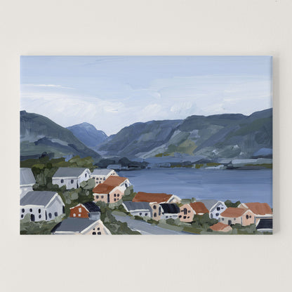 ’Honeymooning’ Art Print - Stretched Canvas / 8x10 in / No Frame - Norway Coastal Wall - abstract - Artwork - bay