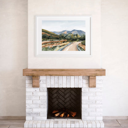 ’Huron Peak’ Art Print - Colorado Mountain Wall - abstract - Artwork - Fall