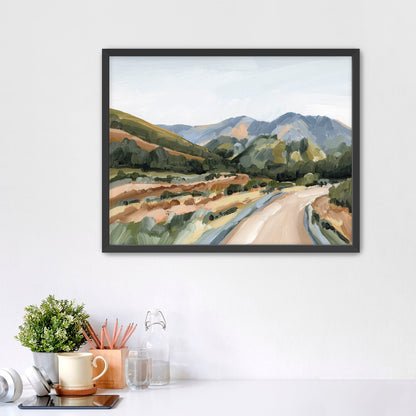 ’Huron Peak’ Art Print - Paper / 5x7 in / Black Frame - Colorado Mountain Wall - abstract - Artwork - Fall