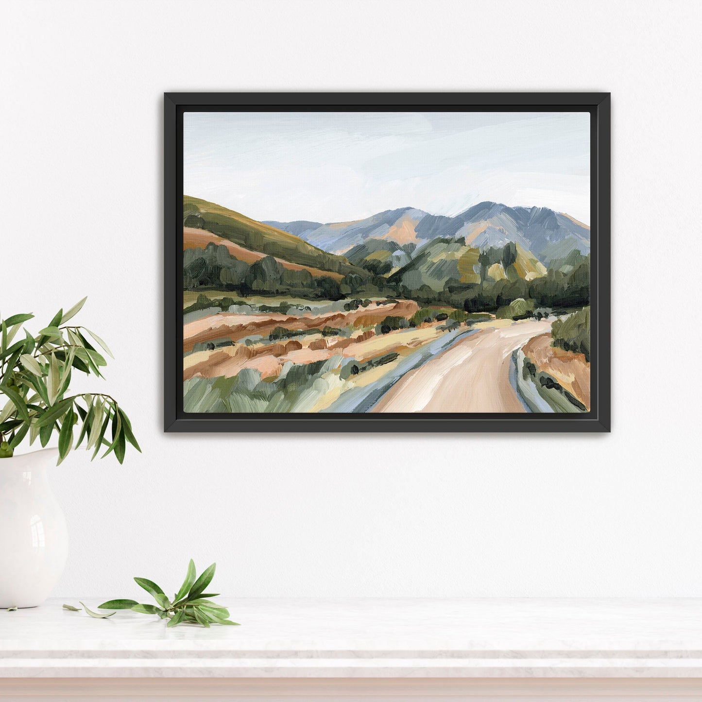 ’Huron Peak’ Art Print - Stretched Canvas / 8x10 in / Black Frame - Colorado Mountain Wall - abstract - Artwork - Fall