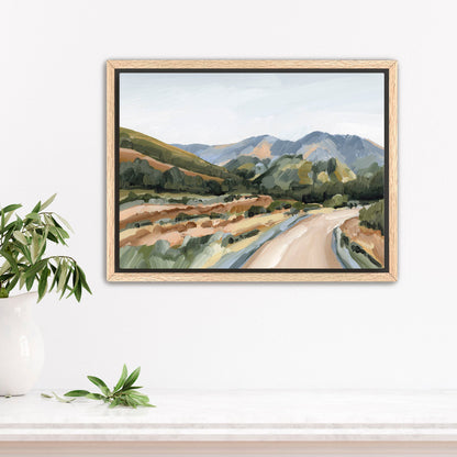 ’Huron Peak’ Art Print - Stretched Canvas / 8x10 in / Oak Frame - Colorado Mountain Wall - abstract - Artwork - Fall