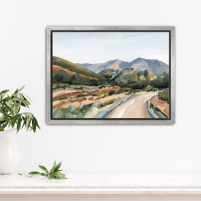 ’Huron Peak’ Art Print - Stretched Canvas / 8x10 in / Silver Frame - Colorado Mountain Wall - abstract - Artwork - Fall