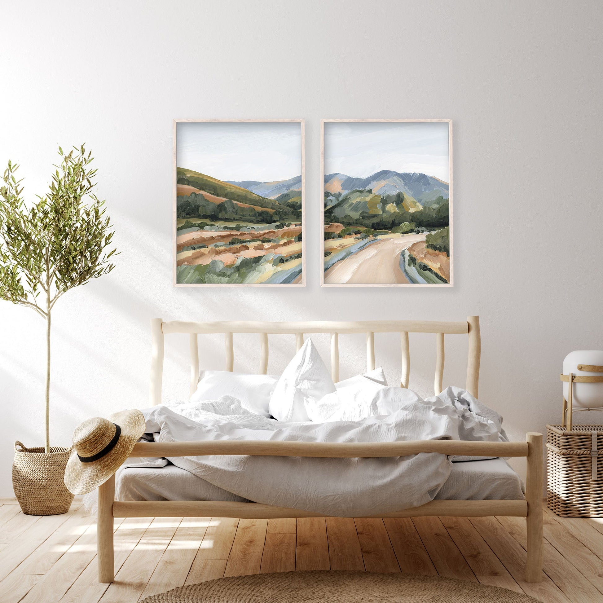 ’Huron Peak’ Diptych Art Print || Set of 2 - abstract - Artwork - Colorado