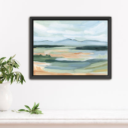 ’Isolation I’ Art Print - Stretched Canvas / 8x10 in / Black Frame - Abstract Mountain Wall - abstract - Artwork