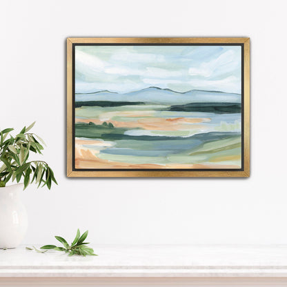 ’Isolation I’ Art Print - Stretched Canvas / 8x10 in / Gold Frame - Abstract Mountain Wall - abstract - Artwork