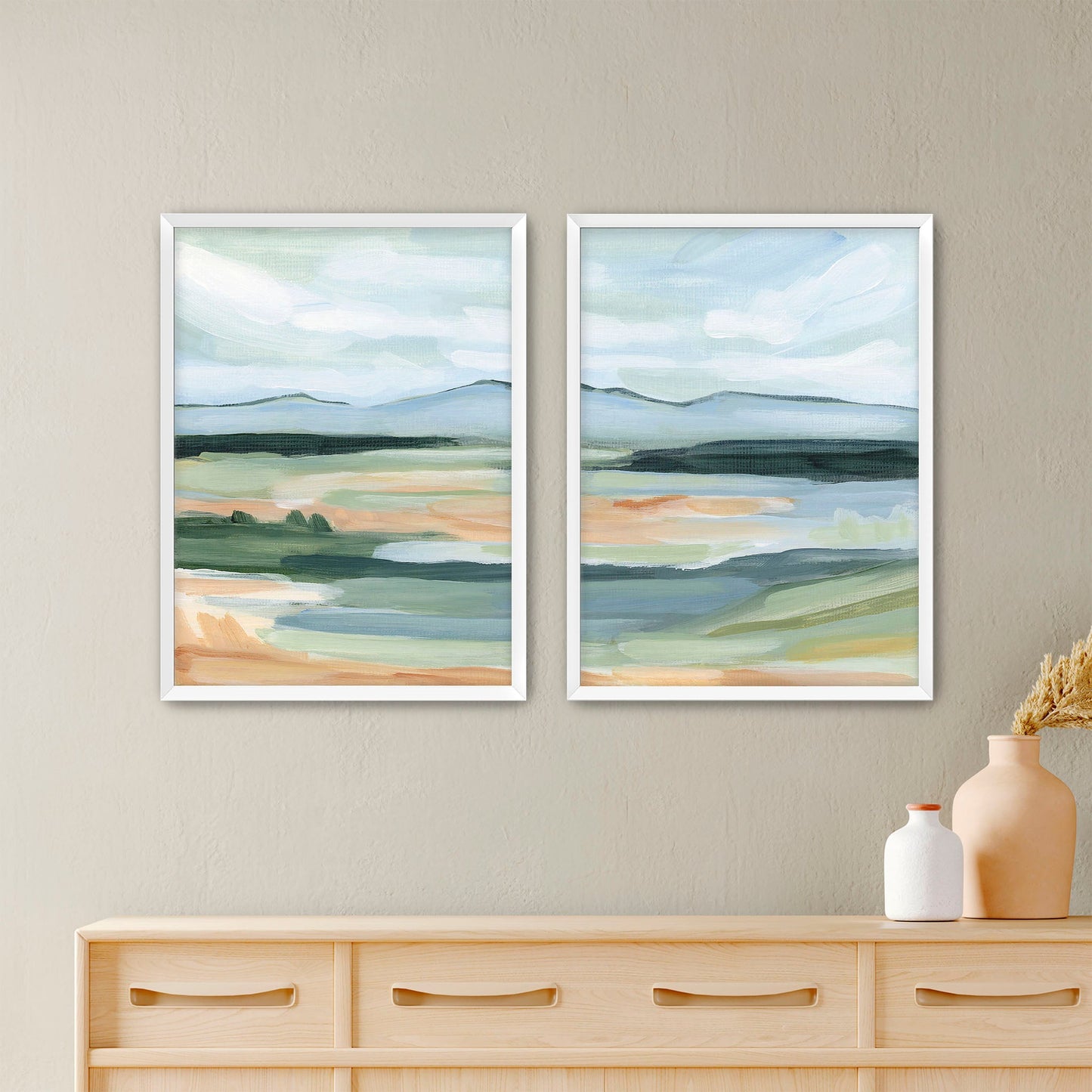 ’Isolation I’ Diptych Art Print || Set of 2 - Paper / 5x7 in / White Frame - abstract - Artwork - Colorado - Springs