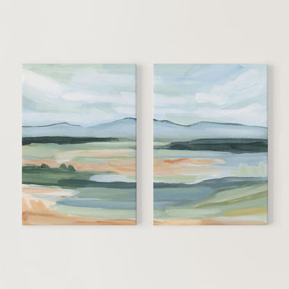 ’Isolation I’ Diptych Art Print || Set of 2 - Stretched Canvas / 8x10 in / No Frame - abstract - Artwork - Colorado