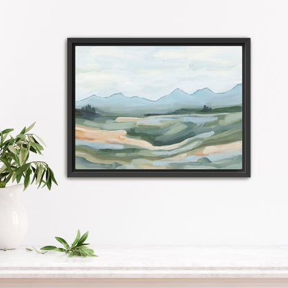 ’Isolation II’ Art Print - Stretched Canvas / 8x10 in / Black Frame - Abstract Mountain Landscape - abstract - Artwork