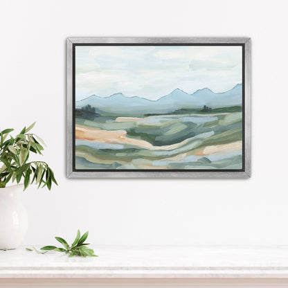 ’Isolation II’ Art Print - Stretched Canvas / 8x10 in / Silver Frame - Abstract Mountain Landscape - abstract - Artwork