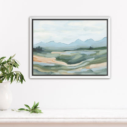 ’Isolation II’ Art Print - Stretched Canvas / 8x10 in / White Frame - Abstract Mountain Landscape - abstract - Artwork