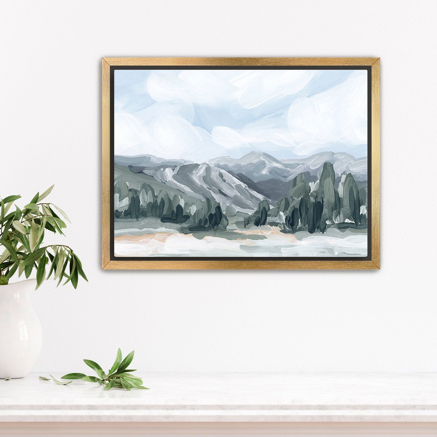 ’Keystone I’ Art Print - Stretched Canvas / 8x10 in / Gold Frame - Keystone Colorado Ski Wall - Artwork - Landscape