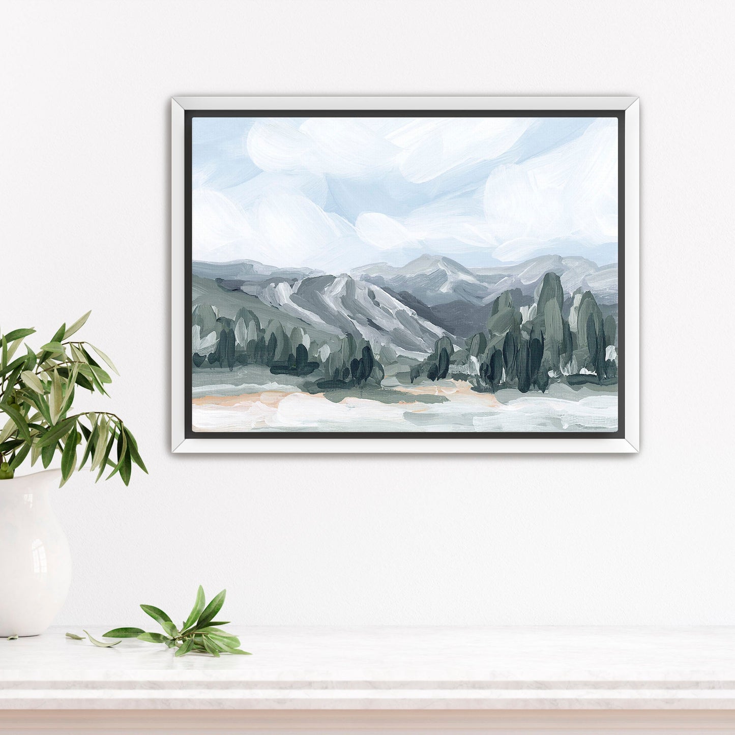 ’Keystone I’ Art Print - Stretched Canvas / 8x10 in / White Frame - Keystone Colorado Ski Wall - Artwork - Landscape