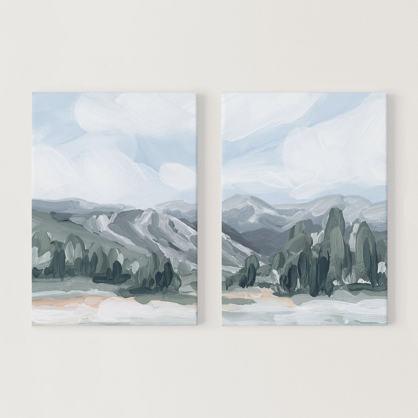 ’Keystone I’ Diptych Art Print || Set of 2 - Stretched Canvas / 8x10 in / No Frame - abstract - Artwork - Colorado
