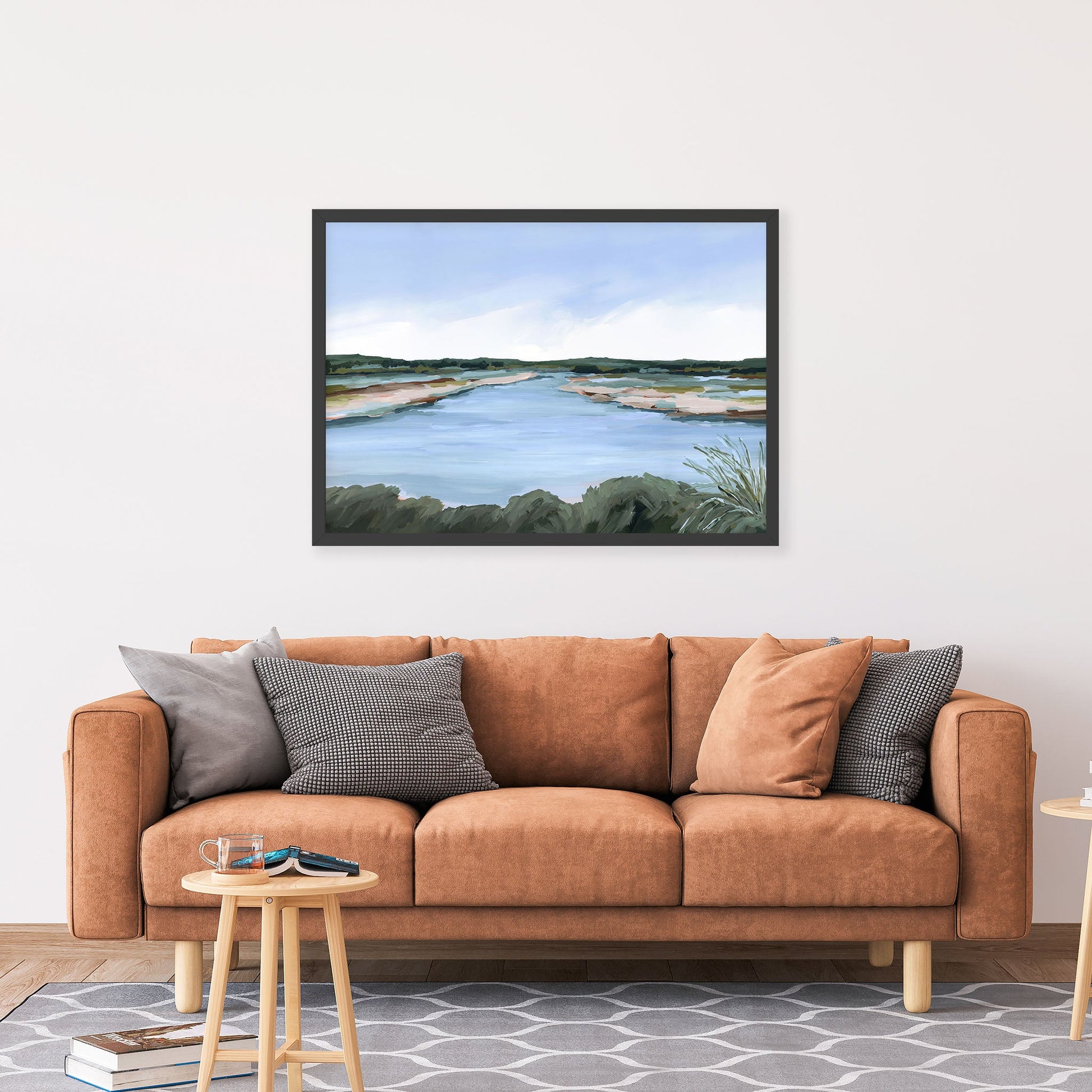 ’Lakeside Dream’ Art Print - Large Landscape Lake Wall - abstract - Artwork