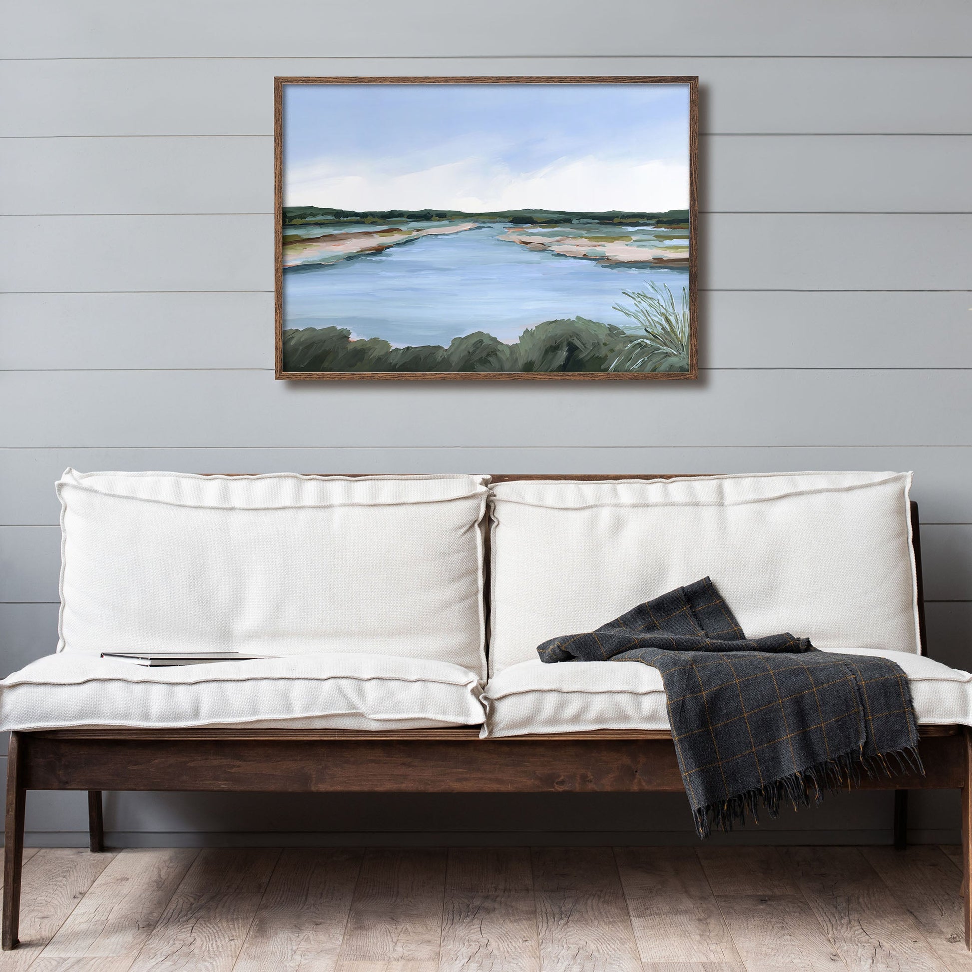 ’Lakeside Dream’ Art Print - Large Landscape Lake Wall - abstract - Artwork