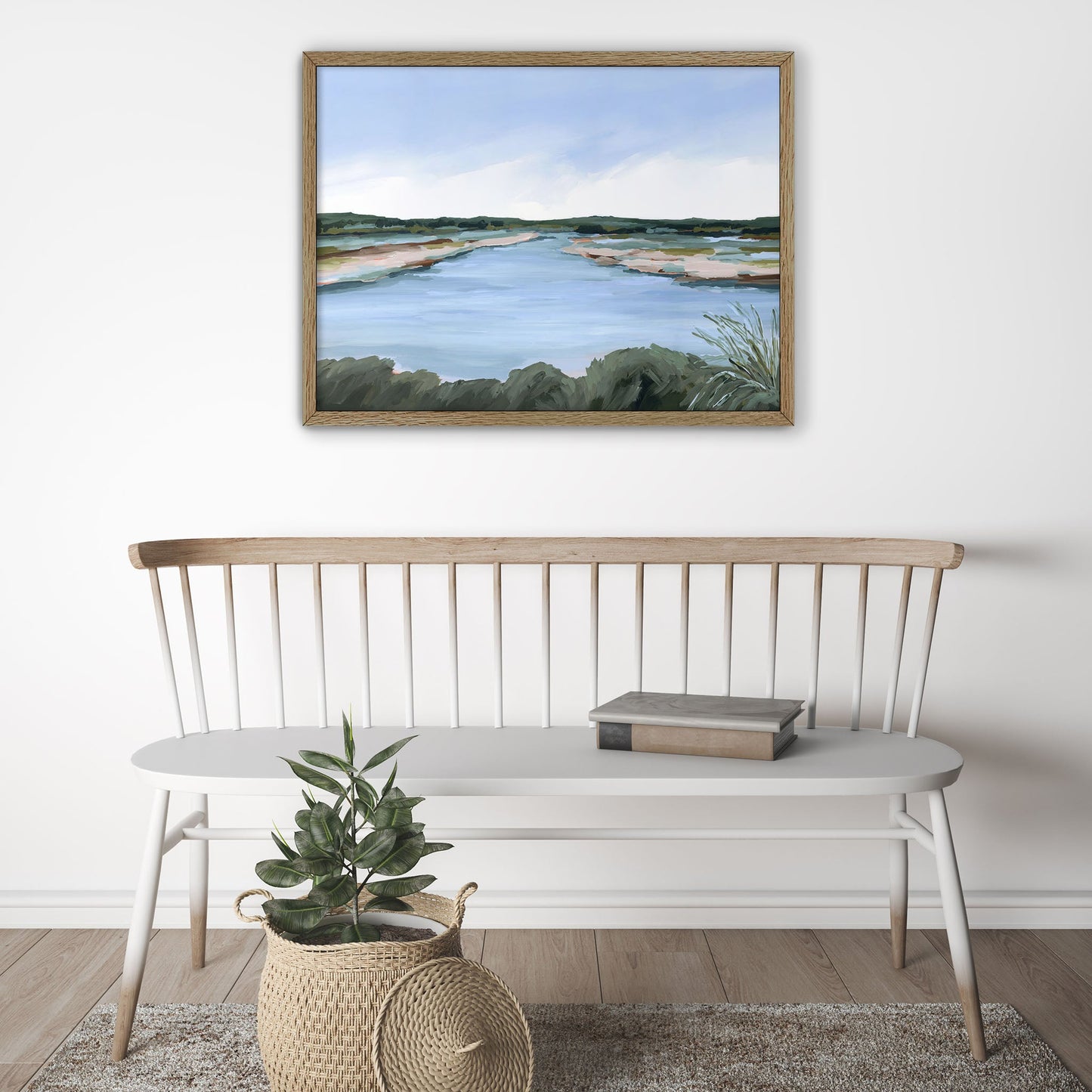 ’Lakeside Dream’ Art Print - Large Landscape Lake Wall - abstract - Artwork