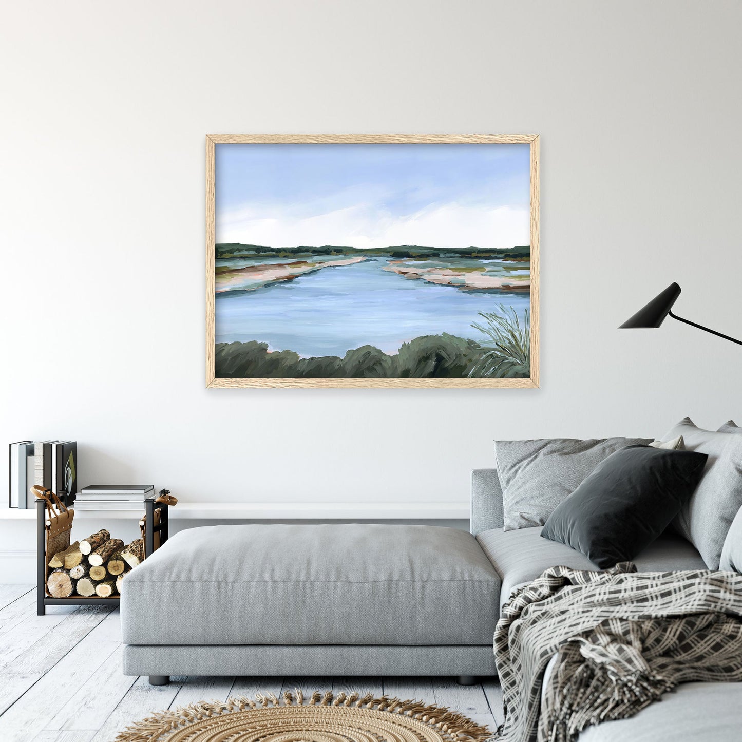 ’Lakeside Dream’ Art Print - Large Landscape Lake Wall - abstract - Artwork