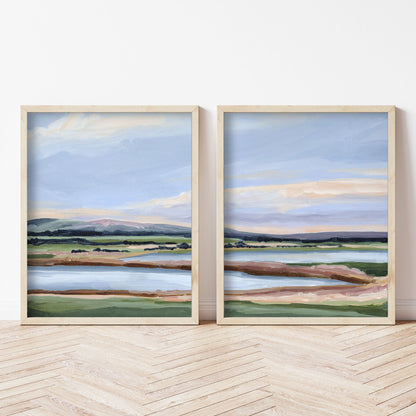 ’Lakewood’ Diptych Art Print || Set of 2 - abstract - Artwork - Colorado - Springs