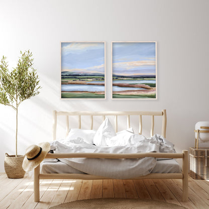 ’Lakewood’ Diptych Art Print || Set of 2 - abstract - Artwork - Colorado - Springs