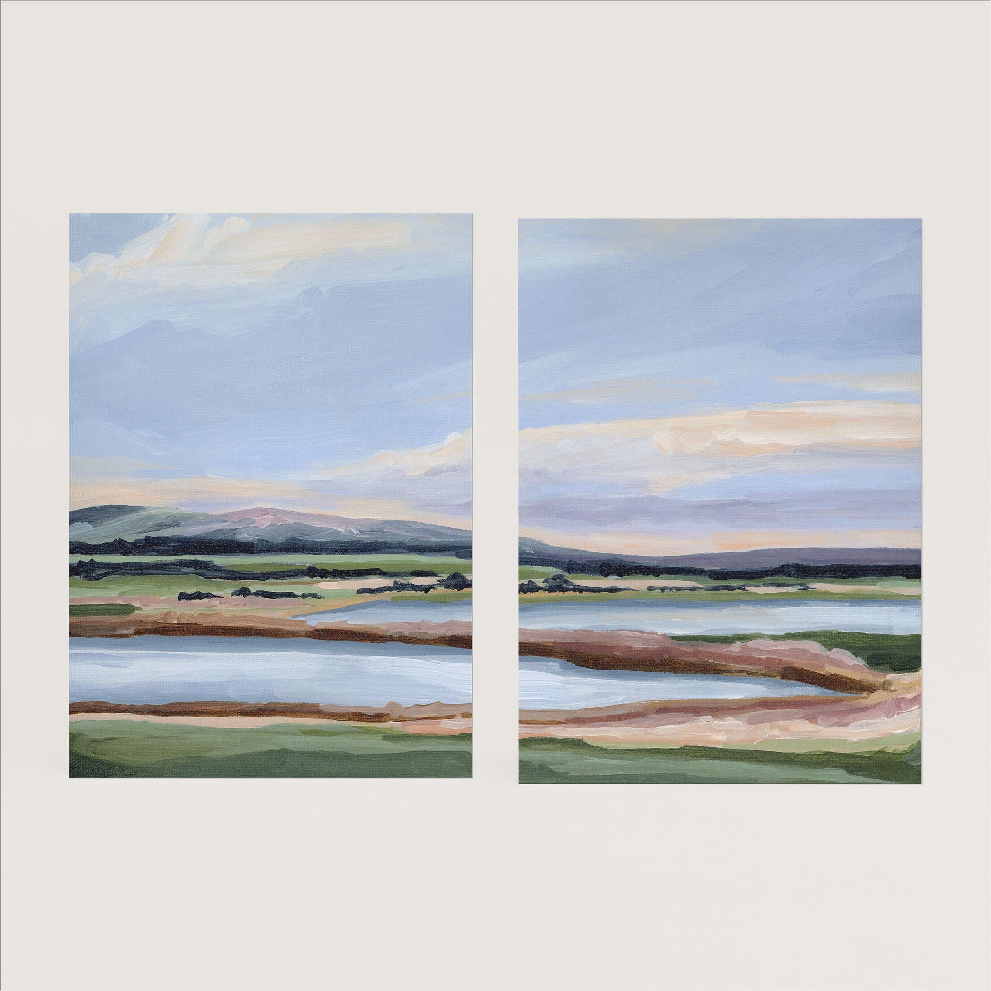 ’Lakewood’ Diptych Art Print || Set of 2 - Paper / 5x7 in / No Frame - abstract - Artwork - Colorado - Springs