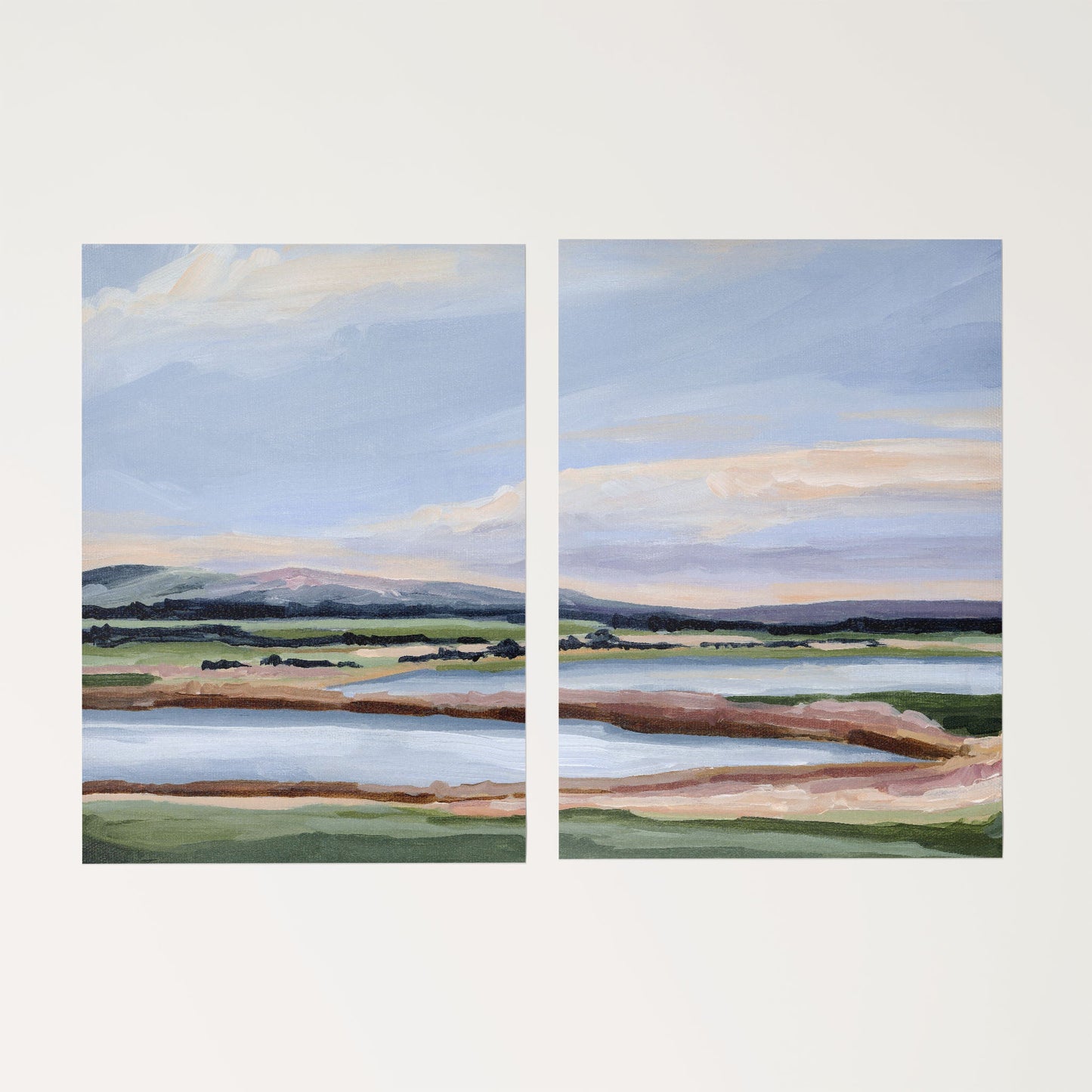 ’Lakewood’ Diptych Art Print || Set of 2 - Rolled Canvas / 8x10 in / No Frame - abstract - Artwork - Colorado - Springs