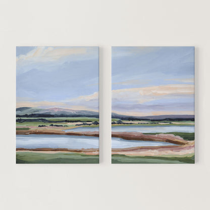 ’Lakewood’ Diptych Art Print || Set of 2 - Stretched Canvas / 8x10 in / No Frame - abstract - Artwork - Colorado