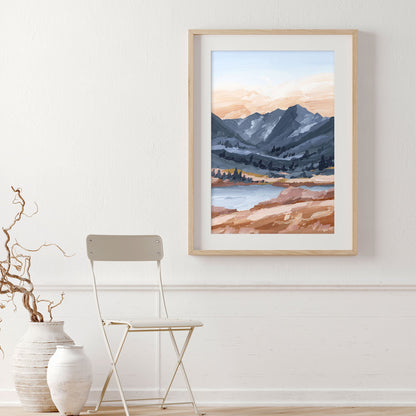 ’Last Light’ Art Print - Maroon Bells Aspen Wall - Artwork - Colorado - Fourteener