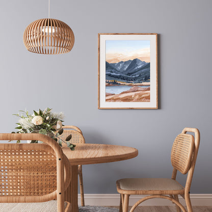 ’Last Light’ Art Print - Maroon Bells Aspen Wall - Artwork - Colorado - Fourteener