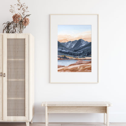 ’Last Light’ Art Print - Maroon Bells Aspen Wall - Artwork - Colorado - Fourteener