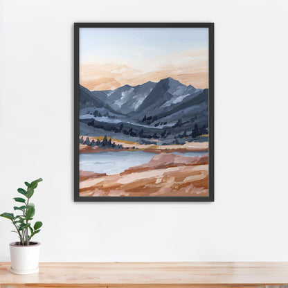 ’Last Light’ Art Print - Paper / 5x7 in / Black Frame - Maroon Bells Aspen Wall - Artwork - Colorado - Fourteener