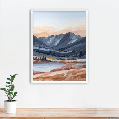 ’Last Light’ Art Print - Paper / 5x7 in / White Frame - Maroon Bells Aspen Wall - Artwork - Colorado - Fourteener