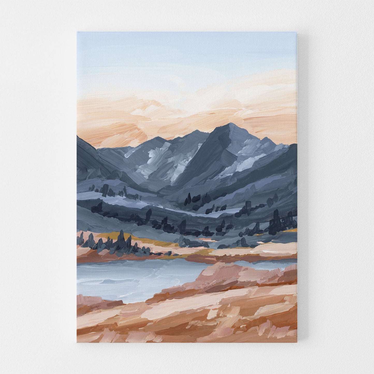 ’Last Light’ Art Print Stretched Canvas / 8x10 in / No Frame Maroon Bells Aspen Wall Artwork Colorado Fourteener