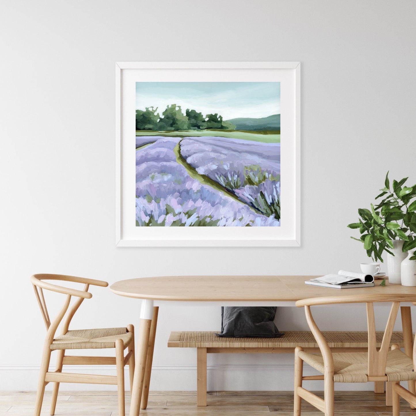 ’Lavender Foothills’ Art Print - Lavender Field Wall - Artwork - Landscape - Mountain