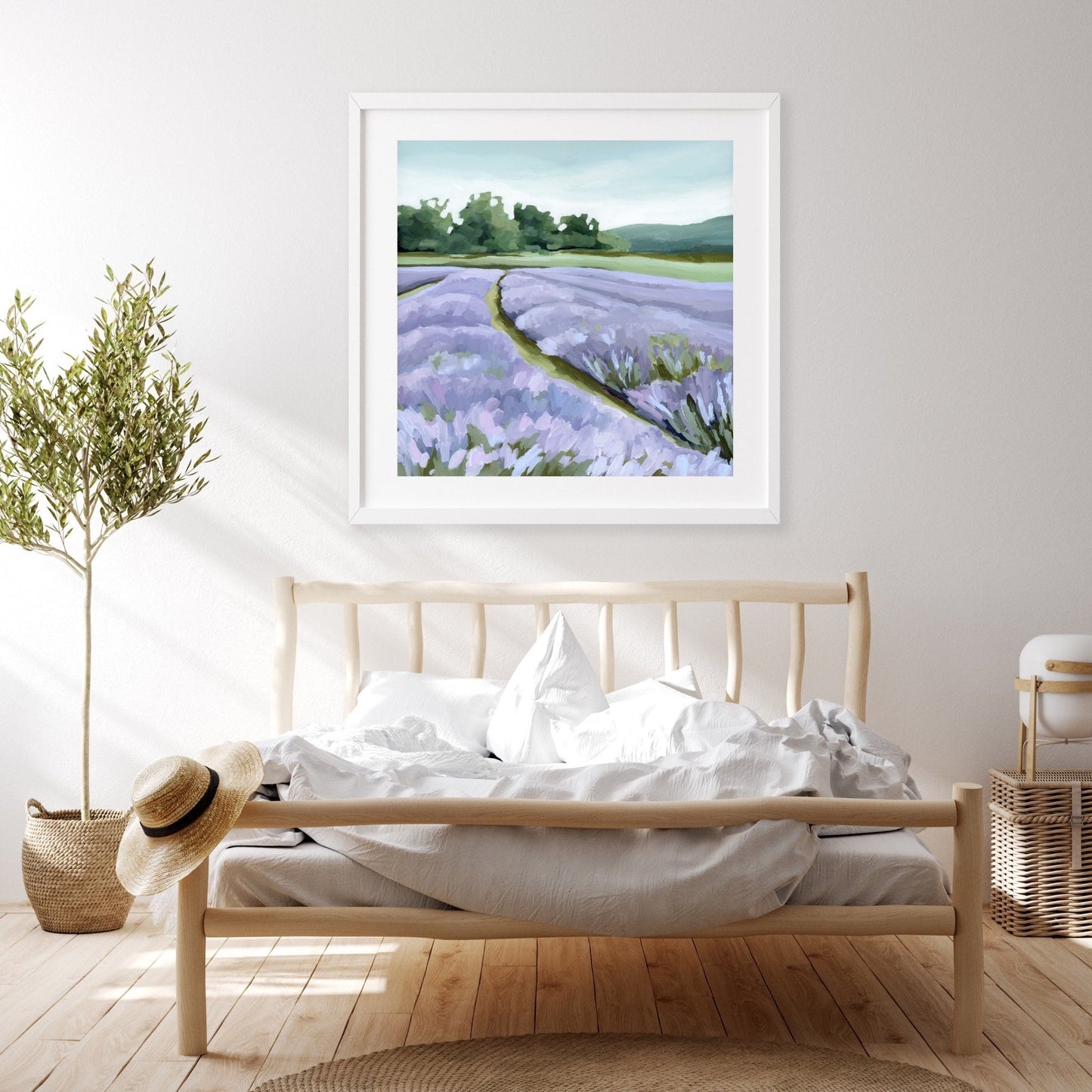 ’Lavender Foothills’ Art Print - Lavender Field Wall - Artwork - Landscape - Mountain