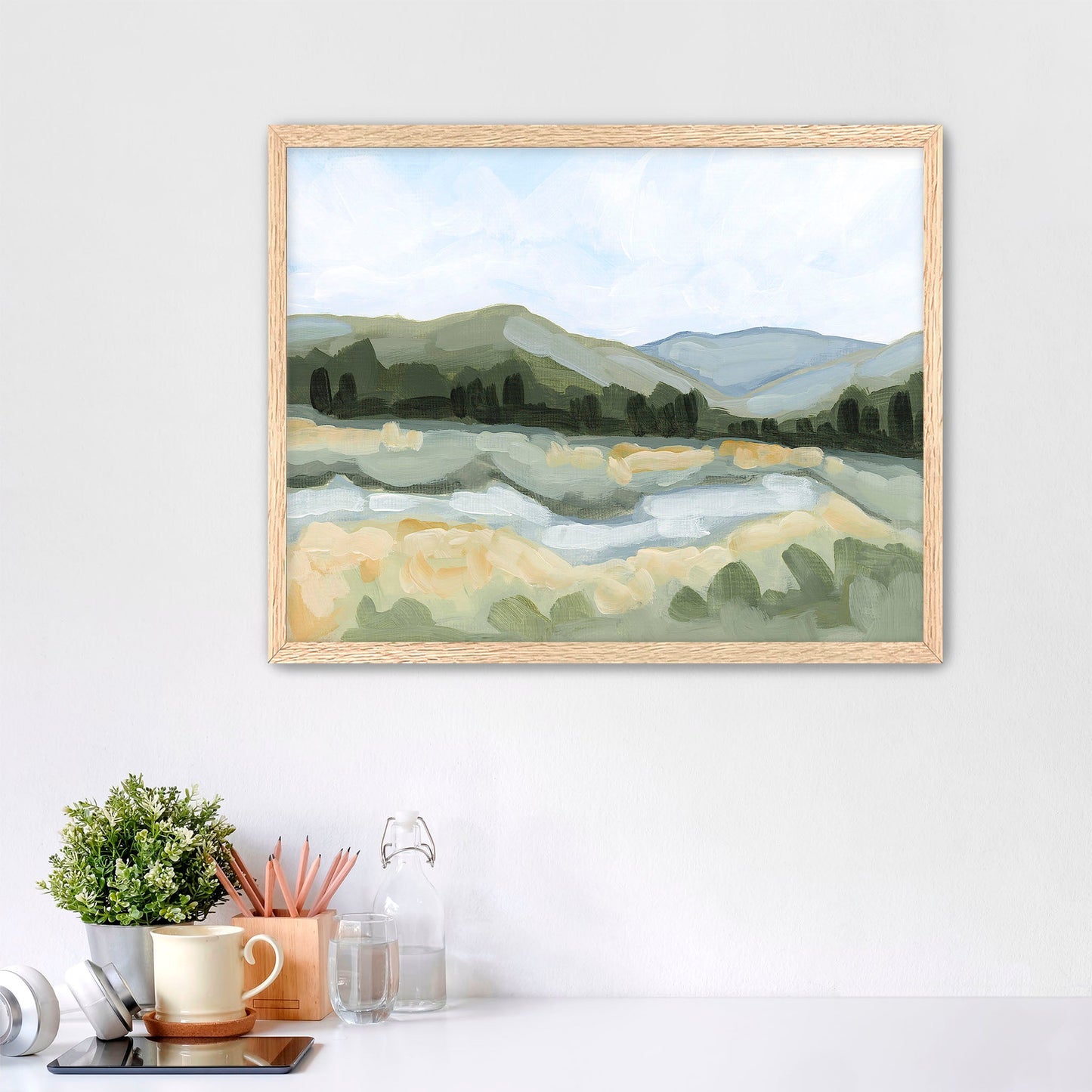 ’Leaving Fairplay’ Art Print - Paper / 5x7 in / Oak Frame - Colorado Mountain - Artwork - Fairplay - Landscape