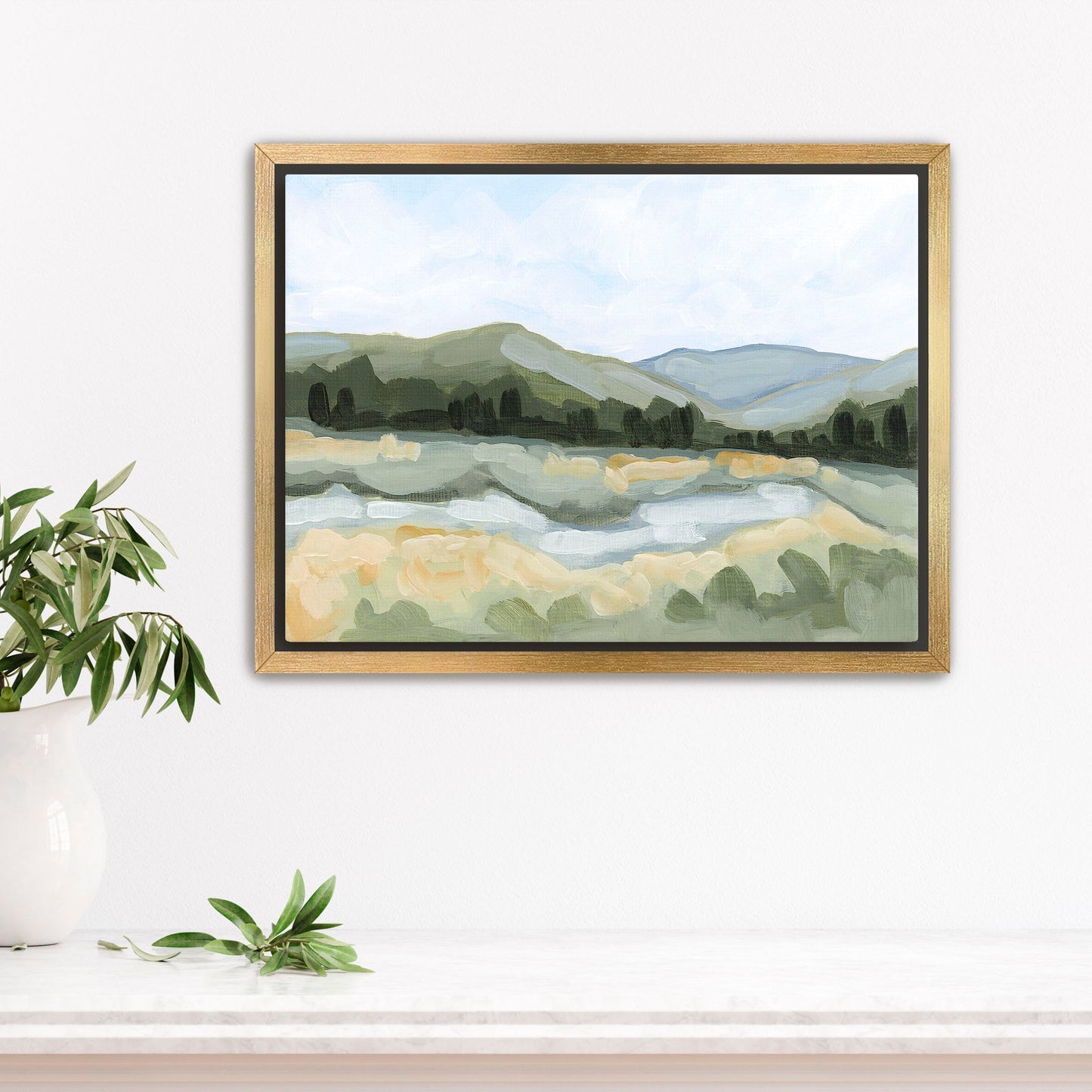 ’Leaving Fairplay’ Art Print - Stretched Canvas / 8x10 in / Gold Frame - Colorado Mountain - Artwork - Fairplay