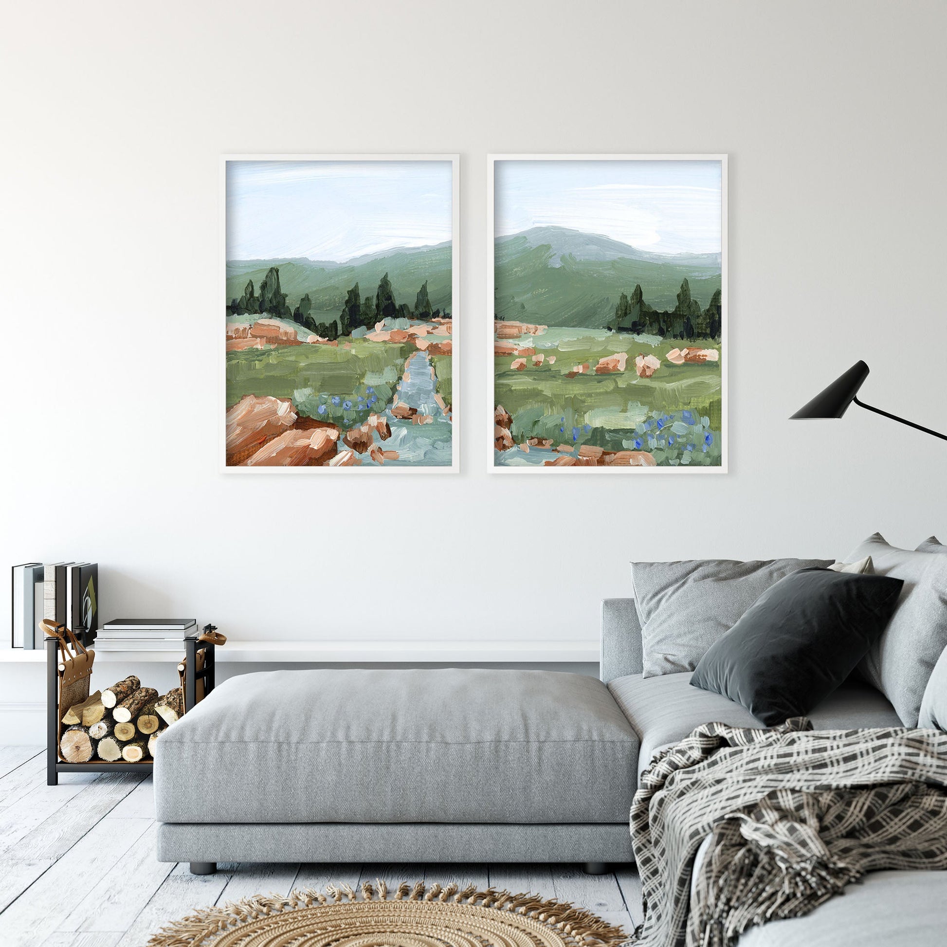 ’Look Up’ Diptych Art Print || Set of 2 - abstract - Artwork - Colorado