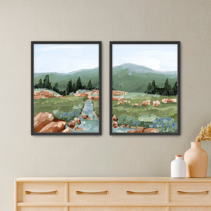 ’Look Up’ Diptych Art Print || Set of 2 - Paper / 5x7 in / Black Frame - abstract - Artwork - Colorado