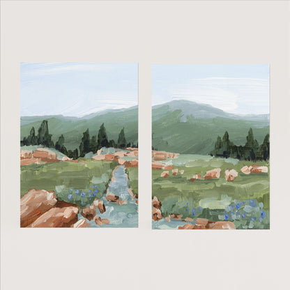 ’Look Up’ Diptych Art Print || Set of 2 - Paper / 5x7 in / No Frame - abstract - Artwork - Colorado