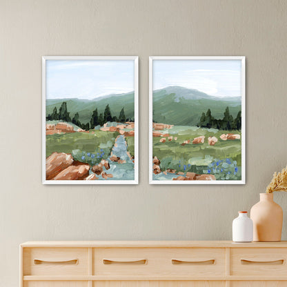 ’Look Up’ Diptych Art Print || Set of 2 - Paper / 5x7 in / White Frame - abstract - Artwork - Colorado