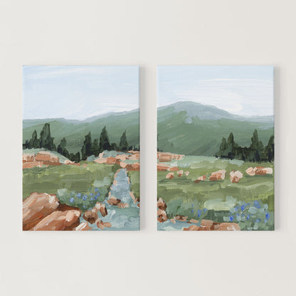 ’Look Up’ Diptych Art Print || Set of 2 - Stretched Canvas / 8x10 in / No Frame - abstract - Artwork - Colorado