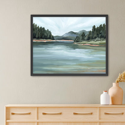 ’Looking for Treasures’ Art Print - Paper / 5x7 in / Black Frame - Mountain Lake Wall - Colorado - Landscape