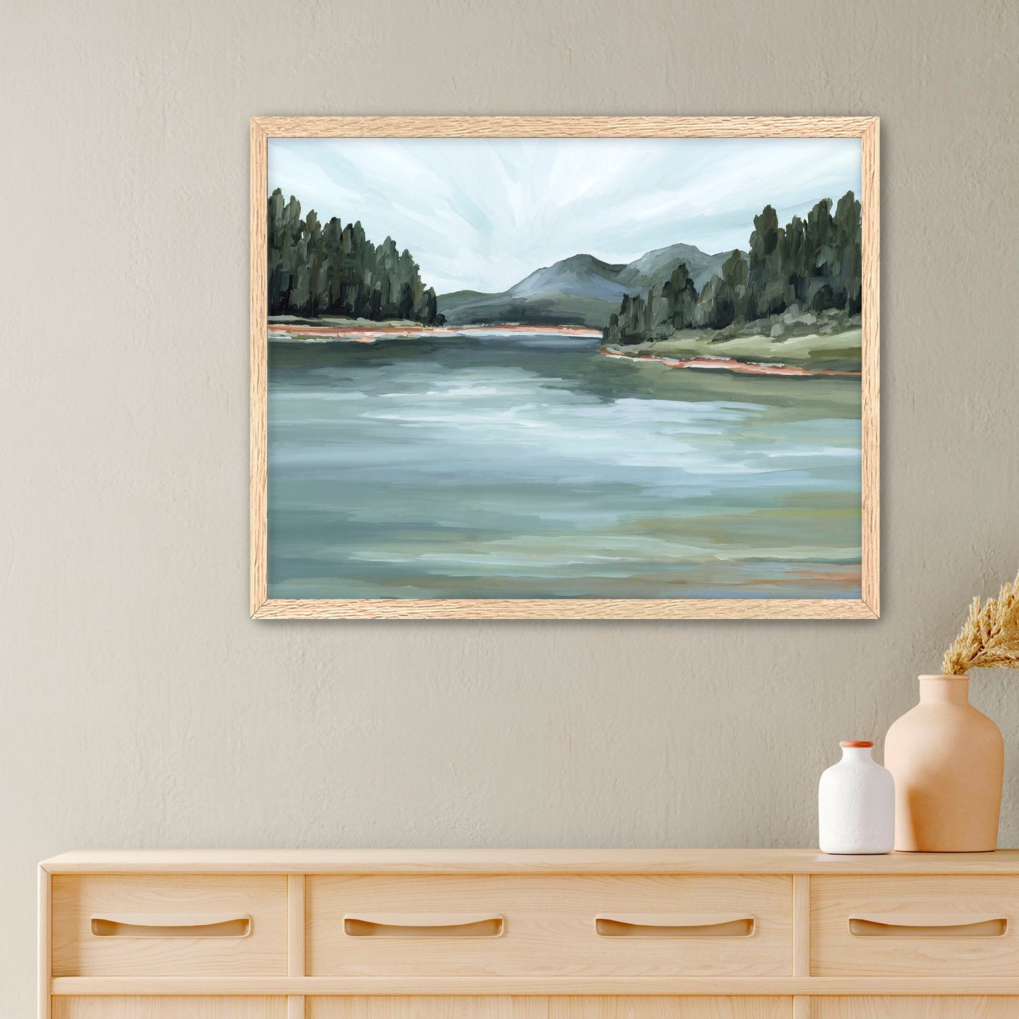 ’Looking for Treasures’ Art Print - Paper / 5x7 in / Oak Frame - Mountain Lake Wall - Colorado - Landscape