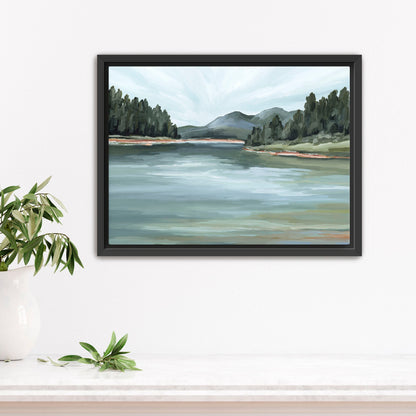 ’Looking for Treasures’ Art Print - Stretched Canvas / 8x10 in / Black Frame - Mountain Lake Wall - Colorado - Landscape