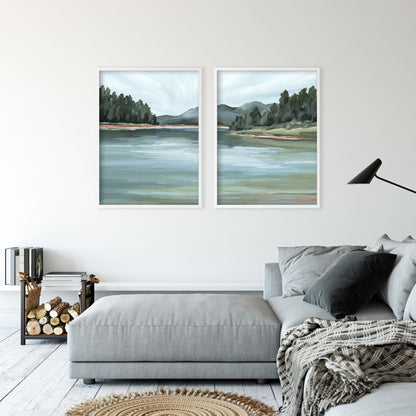 ’Looking for Treasures’ Diptych Art Print || Set of 2 - abstract - Artwork - Colorado