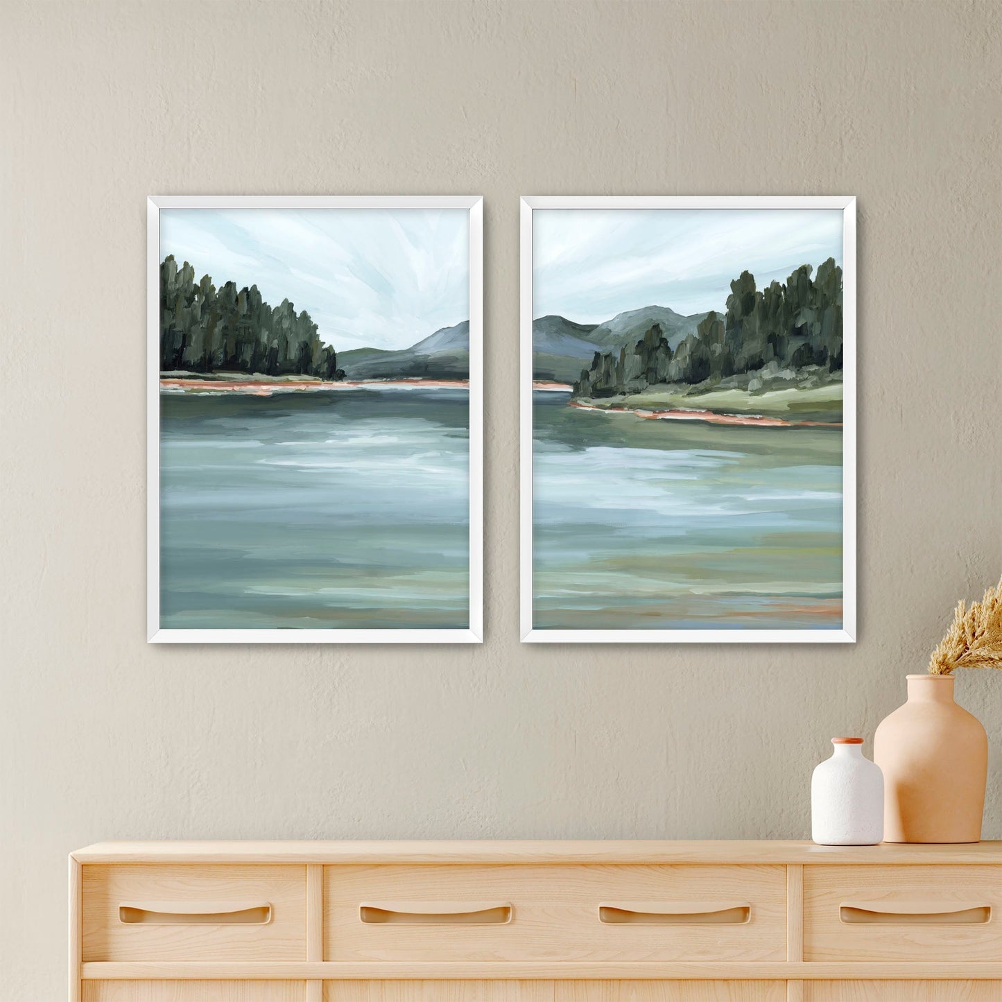 ’Looking for Treasures’ Diptych Art Print || Set of 2 - Paper / 5x7 in / White Frame - abstract - Artwork - Colorado