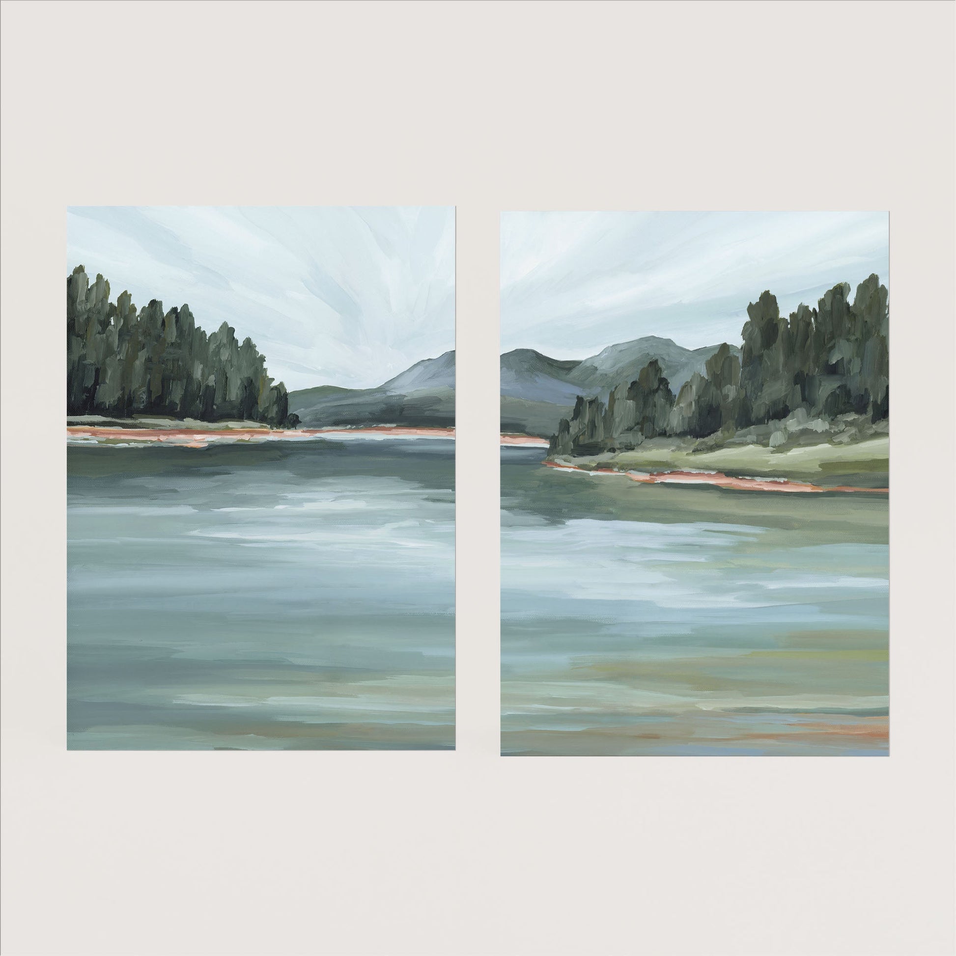 ’Looking for Treasures’ Diptych Art Print || Set of 2 - Paper / 5x7 in / No Frame - abstract - Artwork - Colorado