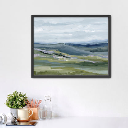 ’Maggie Valley I’ Art Print - Paper / 5x7 in / Black Frame - Great Smoky Mountain Wall - Artwork - blue ridge