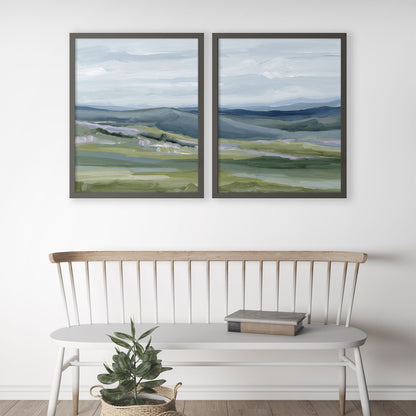 ’Maggie Valley I’ Diptych Art Print || Set of 2 - abstract - Appalachian - appalachian trail - Artwork